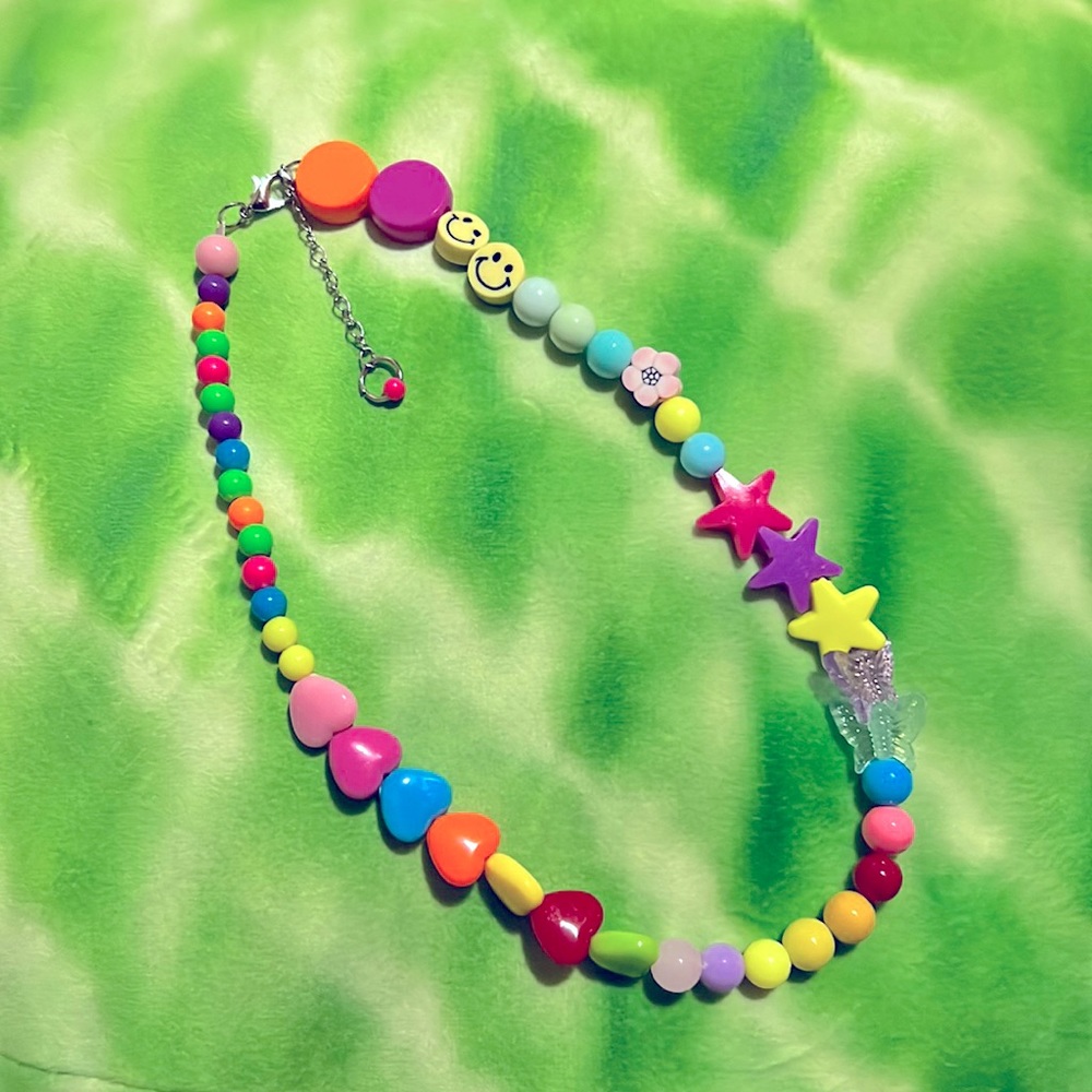 Handmade Multi-colored Bead Necklace/Choker